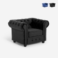 Poltrona da salotto stile classico Chesterfield in velluto Coventry Promozione