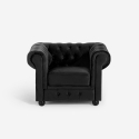 Poltrona da salotto stile classico Chesterfield in velluto Coventry Offerta