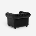 Poltrona da salotto stile classico Chesterfield in velluto Coventry Sconti