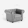Poltrona da salotto stile classico Chesterfield in velluto Coventry Costo