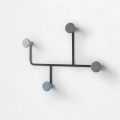 Appendiabiti da muro in metallo stile moderno con 4 ganci Hook Promozione
