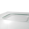 Tavolino in vetro curvato dal design moderno Compass Saldi