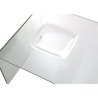 Tavolino in vetro curvato dal design moderno Compass Vendita