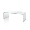 Tavolino in vetro curvato dal design moderno Compass Promozione
