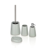 Set accessori bagno 4 pezzi in ceramica grigio opaco Brooklyn Promozione