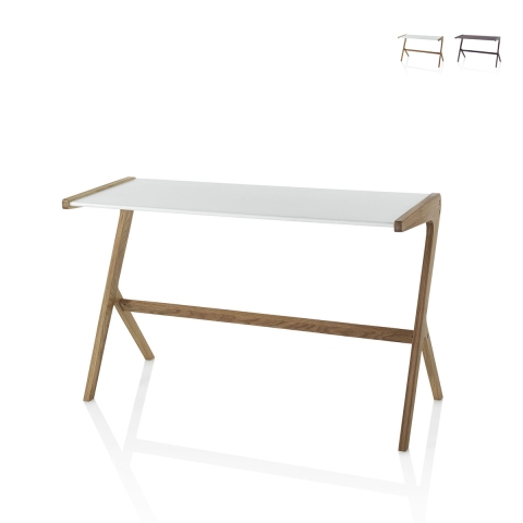 Scrivania ufficio moderna in legno design minimalista Allison Promozione