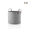 Cesto contenitore in tessuto cotone organizer con manici Giulio Promozione