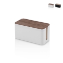 Scatola organizzacavi in ABS con coperchio effetto legno Earl Promozione