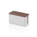 Scatola organizzacavi in ABS con coperchio effetto legno Earl Stock