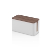 Scatola organizzacavi in ABS con coperchio effetto legno Earl Stock