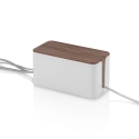 Scatola organizzacavi in ABS con coperchio effetto legno Earl Sconti