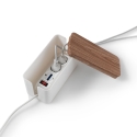 Scatola organizzacavi in ABS con coperchio effetto legno Earl Vendita