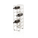Portabottiglie in metallo satinato moderno 12 bottiglie di vino Jin Promozione