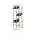 Portabottiglie in metallo satinato moderno 12 bottiglie di vino Jin Promozione