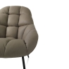 Sedia poltrona in similpelle imbottita design moderno Carla Saldi