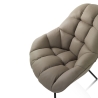 Sedia poltrona in similpelle imbottita design moderno Carla Sconti