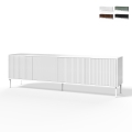 Credenza cucina moderna buffet 4 ante con gambe in metallo Budapest CA Promozione