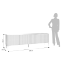 Credenza cucina moderna buffet 4 ante con gambe in metallo Budapest CA 