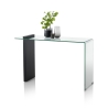 Consolle moderna da ingresso in legno e vetro curvato 120x40x75cm Feng M Vendita