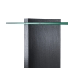 Consolle moderna da ingresso in legno e vetro curvato 120x40x75cm Feng M Offerta