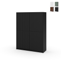 Credenza alta mobile moderno con ante cannettate Budapest Promozione