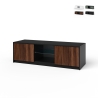 Mobile porta TV moderno con ante frontali cannettate 150x50x45cm Budapest Promozione