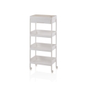 Carrello multifunzione 4 ripiani cassetto contenitore e ruote Lando C Vendita