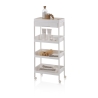 Carrello multifunzione 4 ripiani cassetto contenitore e ruote Lando C Saldi
