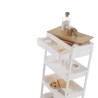 Carrello multifunzione 4 ripiani cassetto contenitore e ruote Lando C Sconti