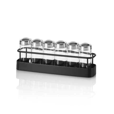Portaspezie da cucina con set 6 barattoli in vetro Lyu Promozione