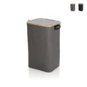 Cesto porta biancheria in legno bamboo e tessuto Mark Catalogo