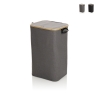 Cesto porta biancheria in legno bamboo e tessuto Mark Catalogo