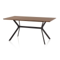 Tavolo da pranzo moderno 160x90cm in legno e metallo industriale Monaco Promozione