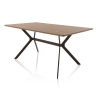 Tavolo da pranzo moderno 160x90cm in legno e metallo industriale Monaco Vendita