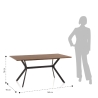 Tavolo da pranzo moderno 160x90cm in legno e metallo industriale Monaco Offerta