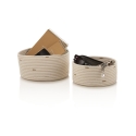 Set 2 cestini portaoggetti in cotone intrecciato Omar Offerta