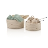 Set 2 cestini portaoggetti in cotone intrecciato Omar Saldi