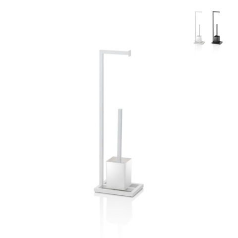 Piantana WC porta rotolo e scopino dal design moderno Ren Promozione