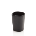 Set accessori da bagno ceramica nero opaca e legno di noce Rodi Offerta