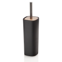 Set accessori da bagno ceramica nero opaca e legno di noce Rodi Sconti