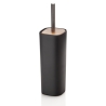 Set accessori da bagno ceramica nero opaca e legno di noce Rodi Sconti