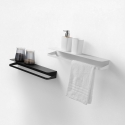 Mensola reversibile da parete in metallo opaco design moderno Ryo Prezzo