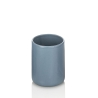 Set accessori da bagno 4 pezzi in ceramica opaca blu Skylar Saldi