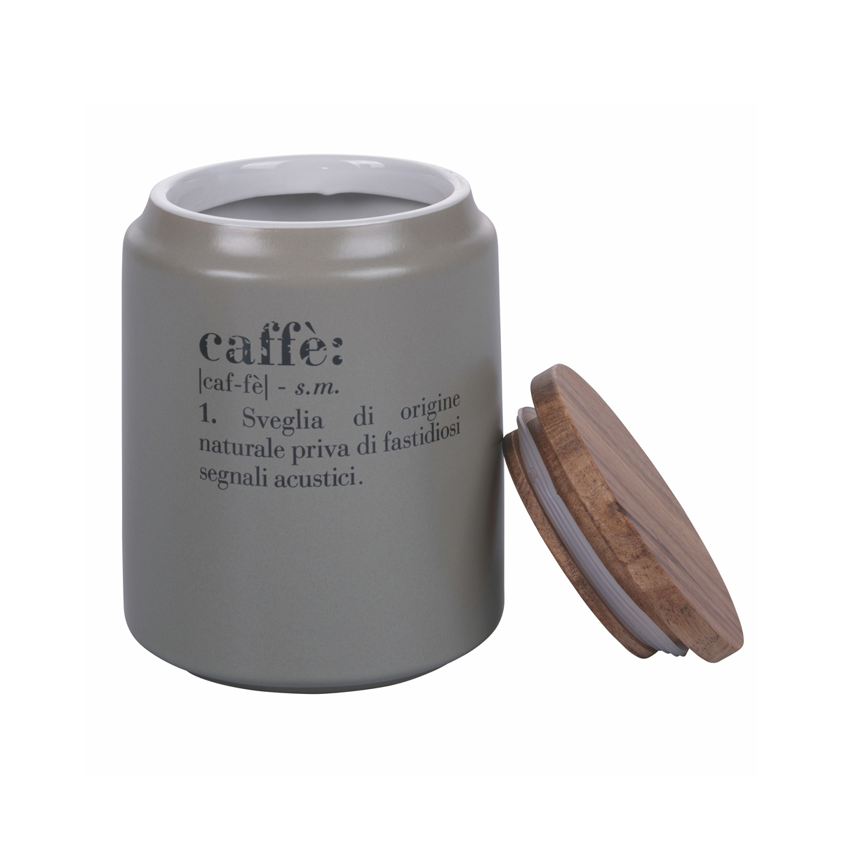 Barattolo caffè grigio con coperchio in bambù 0,8L Victionary E Promozione Barattolo caffè grigio con coperchio in bambù 0,8L Victionary E Promozione