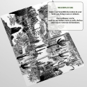 Carta da parati adesiva moderna bianco nero per soggiorno Cactus Sconti
