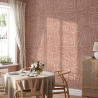 Carta da parati adesiva design geometrico rosa e bianco Graffiti Promozione
