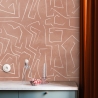 Carta da parati adesiva design geometrico rosa e bianco Graffiti Catalogo