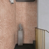 Carta da parati adesiva design geometrico rosa e bianco Graffiti Offerta