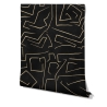 Carta da parati moderna artistica design geometrico nero dorato Graffiti Modello
