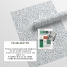 Carta da parati damascata bianca e blu per salotto camera da letto Chic Stock